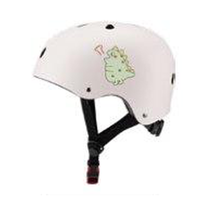 DZMAX QX-B001 Bicycle Helmet – Pale Pink with Green Dinosaur Print