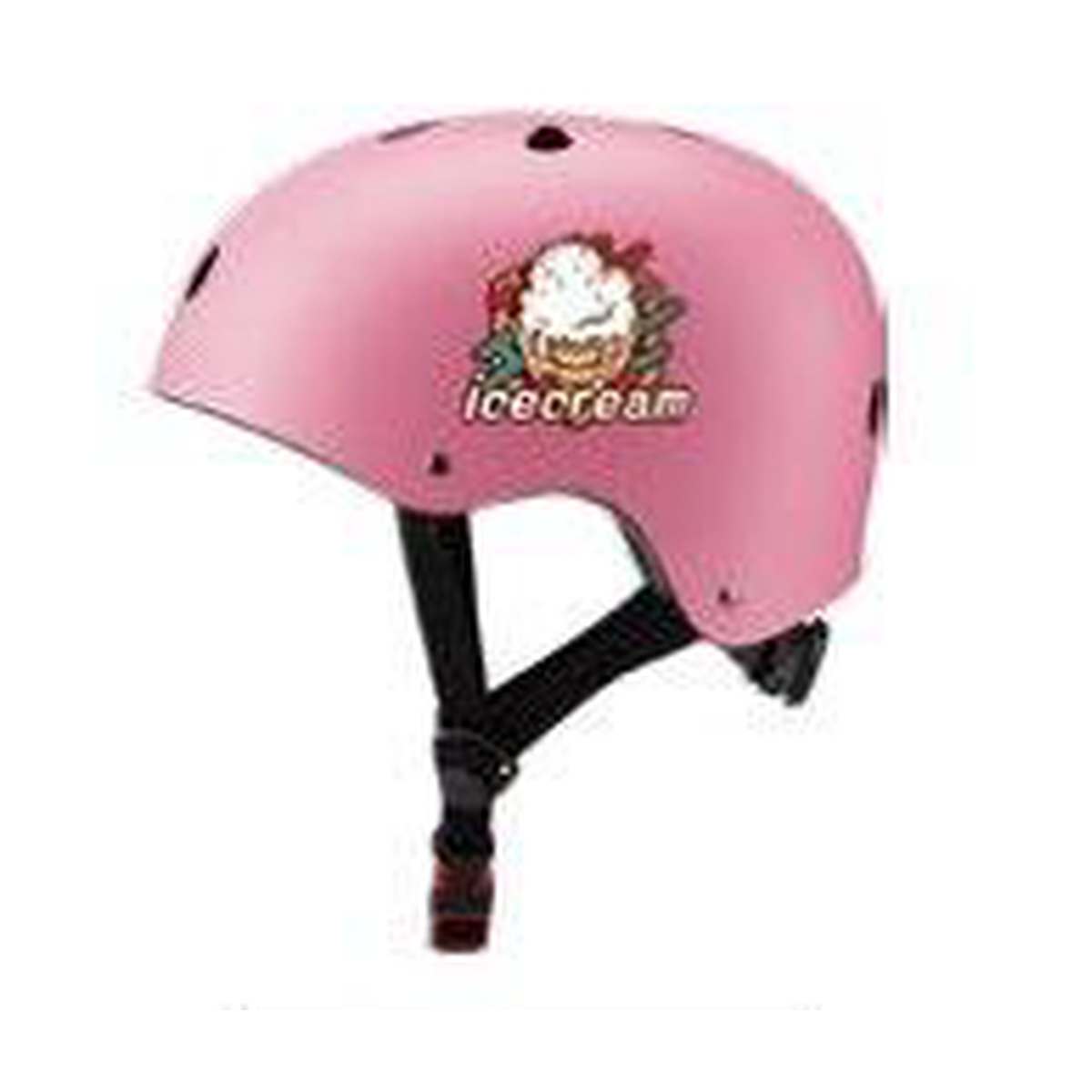 DZMAX QX-B001 Bicycle Helmet – Dark Pink with Ice-Cream Print