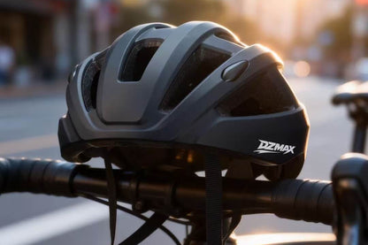 DZMAX Smart Bike Helmet with Bluetooth 5.3, Reduces Wind Noise by Up to 15 dB for Clearer Calls, Voice Navigatio & Music, Lightweight Cycling Helmet for Urban & E-Bike Use (Black)