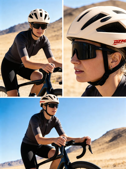 DZMAX Smart Bike Helmet with Bluetooth 5.3, Reduces Wind Noise by Up to 15 dB for Clearer Calls, Voice Navigatio & Music, Lightweight Cycling Helmet for Urban & E-Bike Use (Off White）)