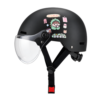 DZMAX QX-E001 helmet — Matte Black
